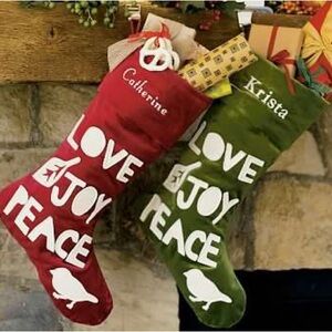 NWT Pottery Barn Burgundy Red Velvet Stocking ♥️